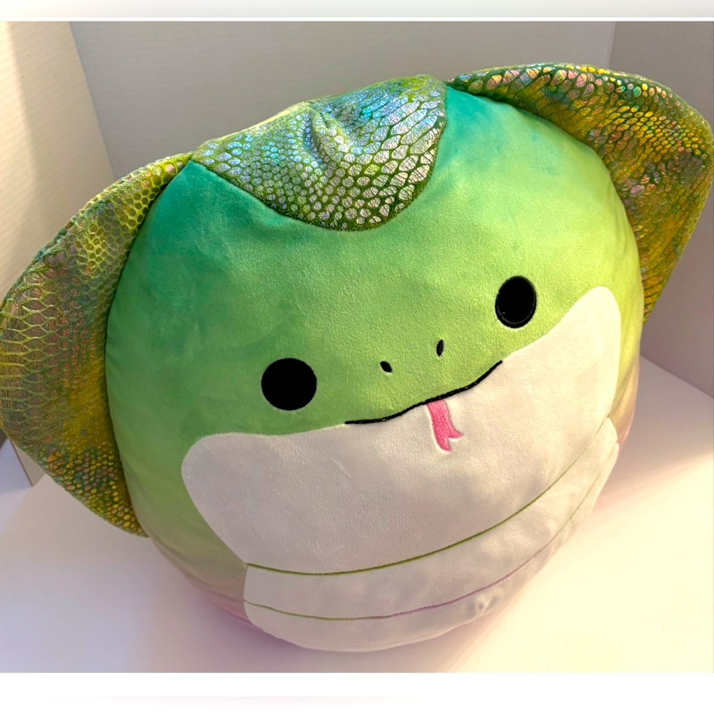 Squishmallows Khaled Cobra Green and Purple Cobra Stuffed Plush Snake Kelly Toy